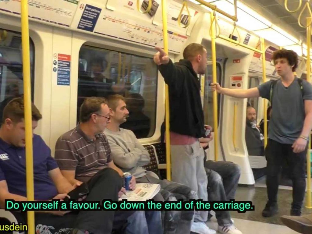caméra cachée Londres expérience sociale sur l'homophobie
