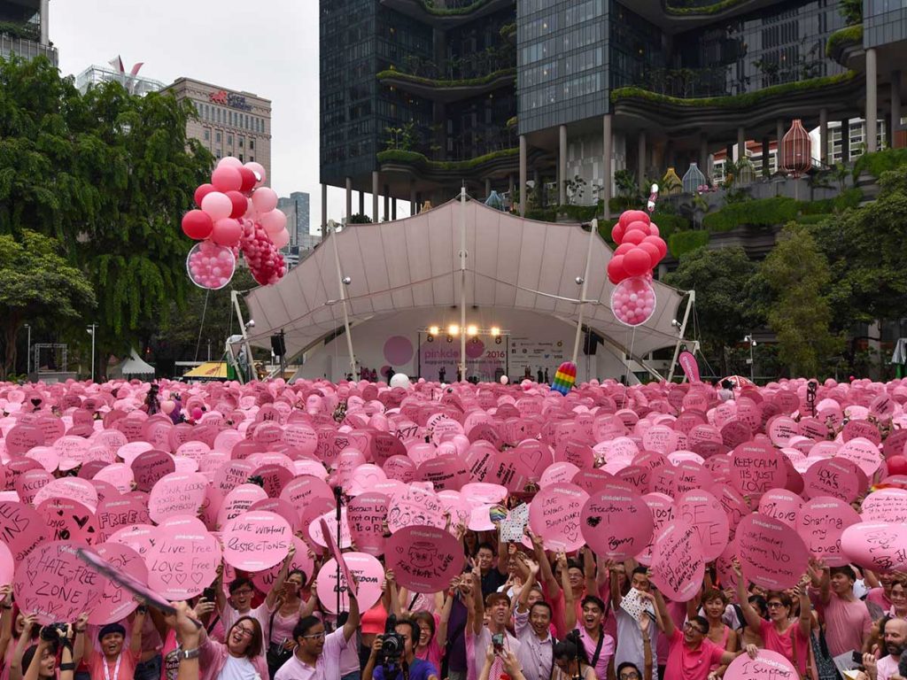 singapour pink dot 2016 rose