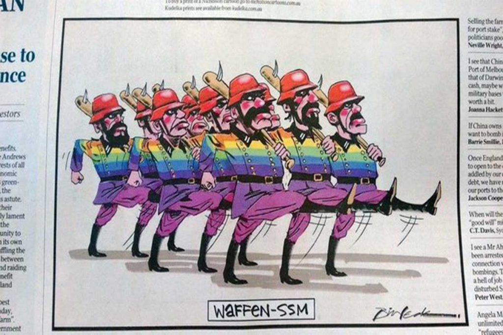 Bill Leak,mariage pour tous,caricaturiste,nazis,Australie