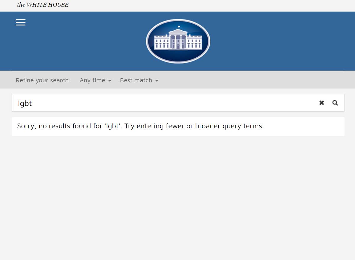 Donald Trump site de la Maison Blanche