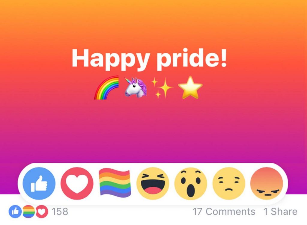 facebook bouton rainbow