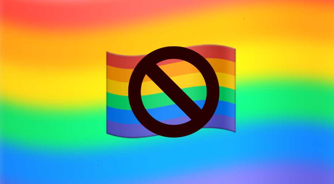 non gay flag emoji copy and