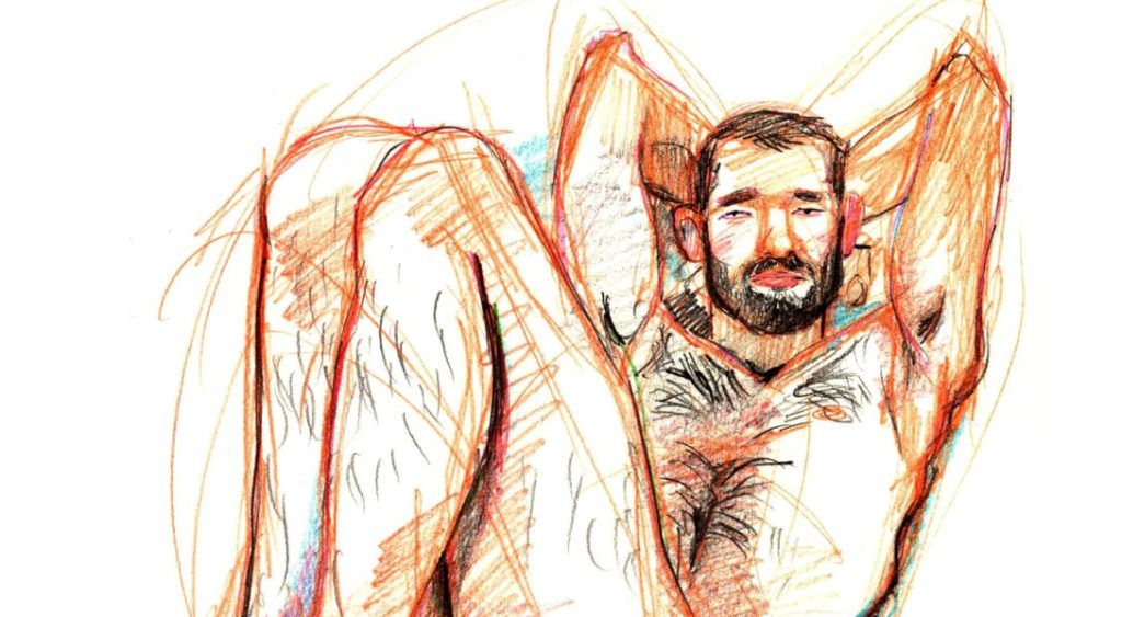 10 dessins de nu masculin en toute simplicité... avec juste un Cray_onn