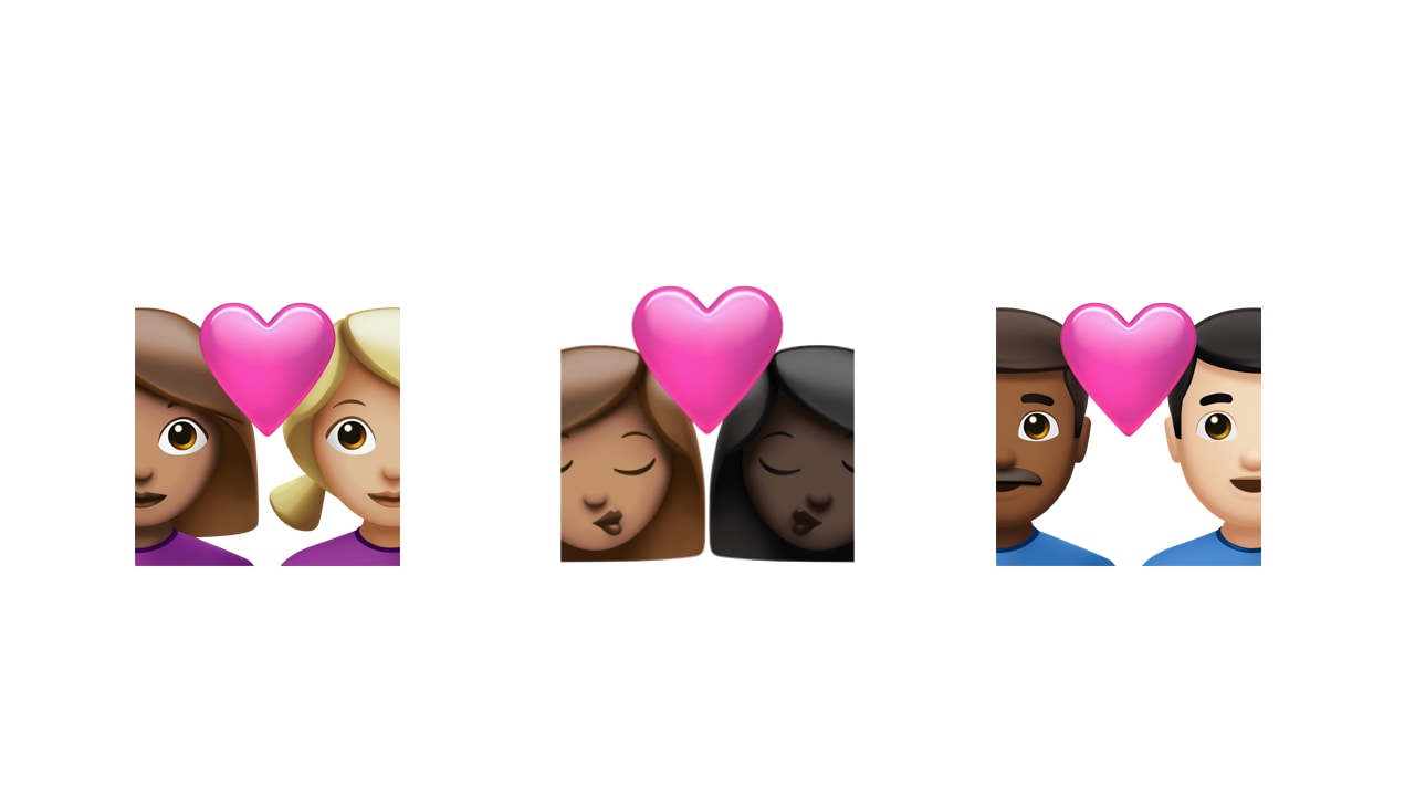 Les emojis représentant des couples mixtes (et queers) vont bientôt débarquer sur Apple