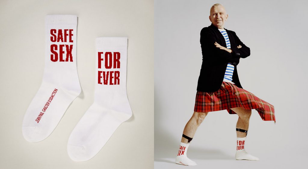 Jean Paul Gaultier lance une paire de chaussettes collector en soutien au Sidaction