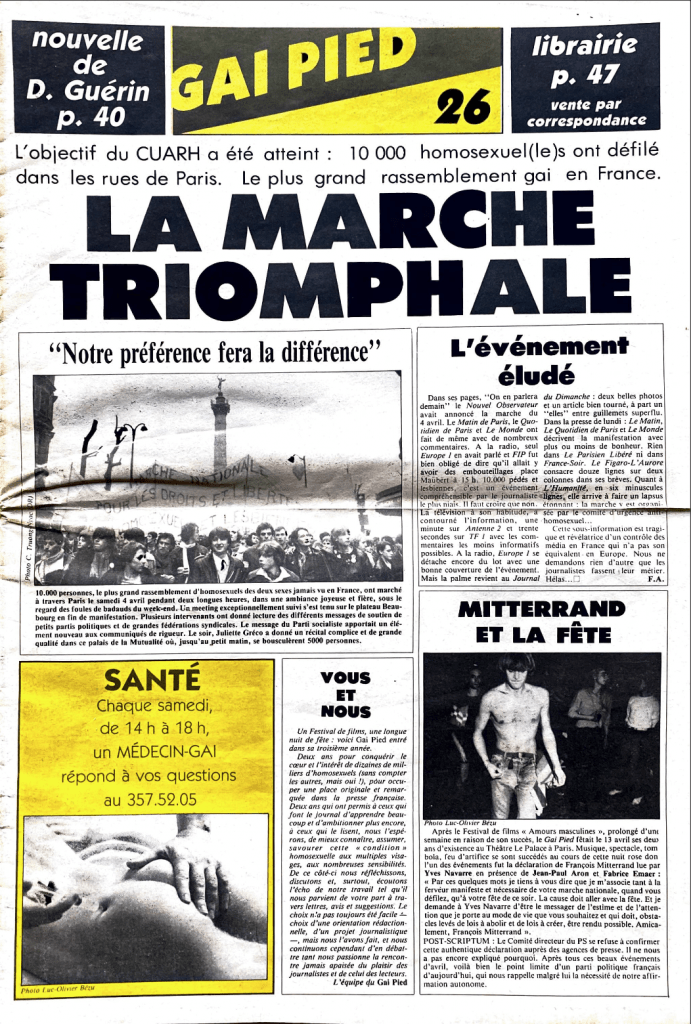 Le 4 avril 1981, « la marche triomphale » des homosexuels et des lesbiennes !