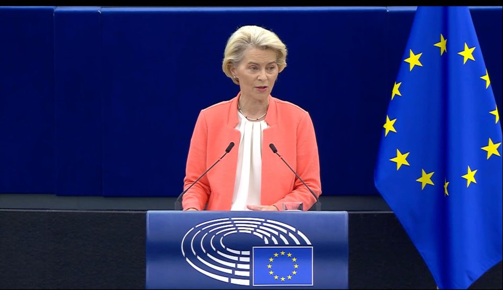 Ursula von der Leyen au Parlement européen le 13 septembre 2023