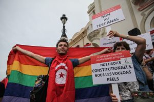 Manifestation pour les droits LGBTQI+ en Tunisie