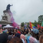 Manifestation du 5 mai 2024, place de la République à Paris pour défendre les droits des personnes trans, dans le cadre de la "riposte trans et féministe" Crédit photo : Antoine Allart